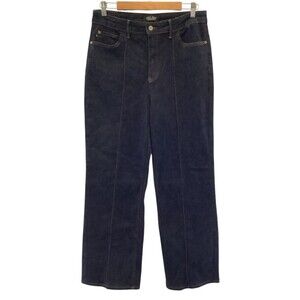 Judy Blue Wide Leg Dark Blue Denim Jeans 13/31 Front Stitching Detail